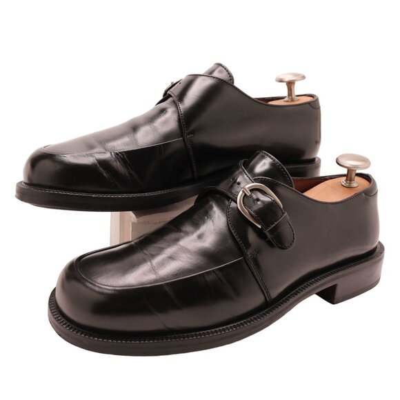 Cole Haan Mens 10D Black Leather Monk Strap Loafers Buckle Dress Shoes Slip-ons - Picture 9 of 13